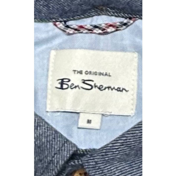 Ben Sherman Men Button Down Shirt M Long Sleeve Blue Pointed Collar 100% Cotton - Picture 8 of 10